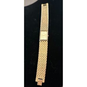Vintage Ladies Elgin Watch Co Japan Gold Bezel Quartz 8'' Wristwatch FM720-009